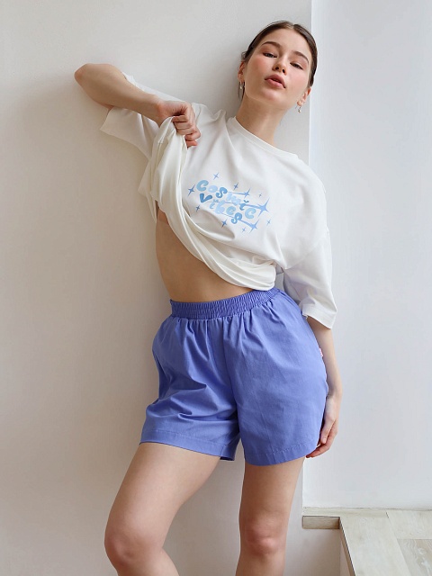 Комплект пижамный "Cosmic vibes" футболка и шорты в Сургуте